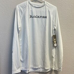 Men's Blackfish Guide Long Sleeve Shirt (White/Gray) - Size S